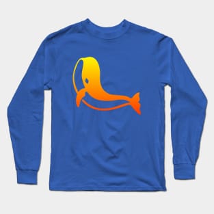 whale sunset gradient Long Sleeve T-Shirt